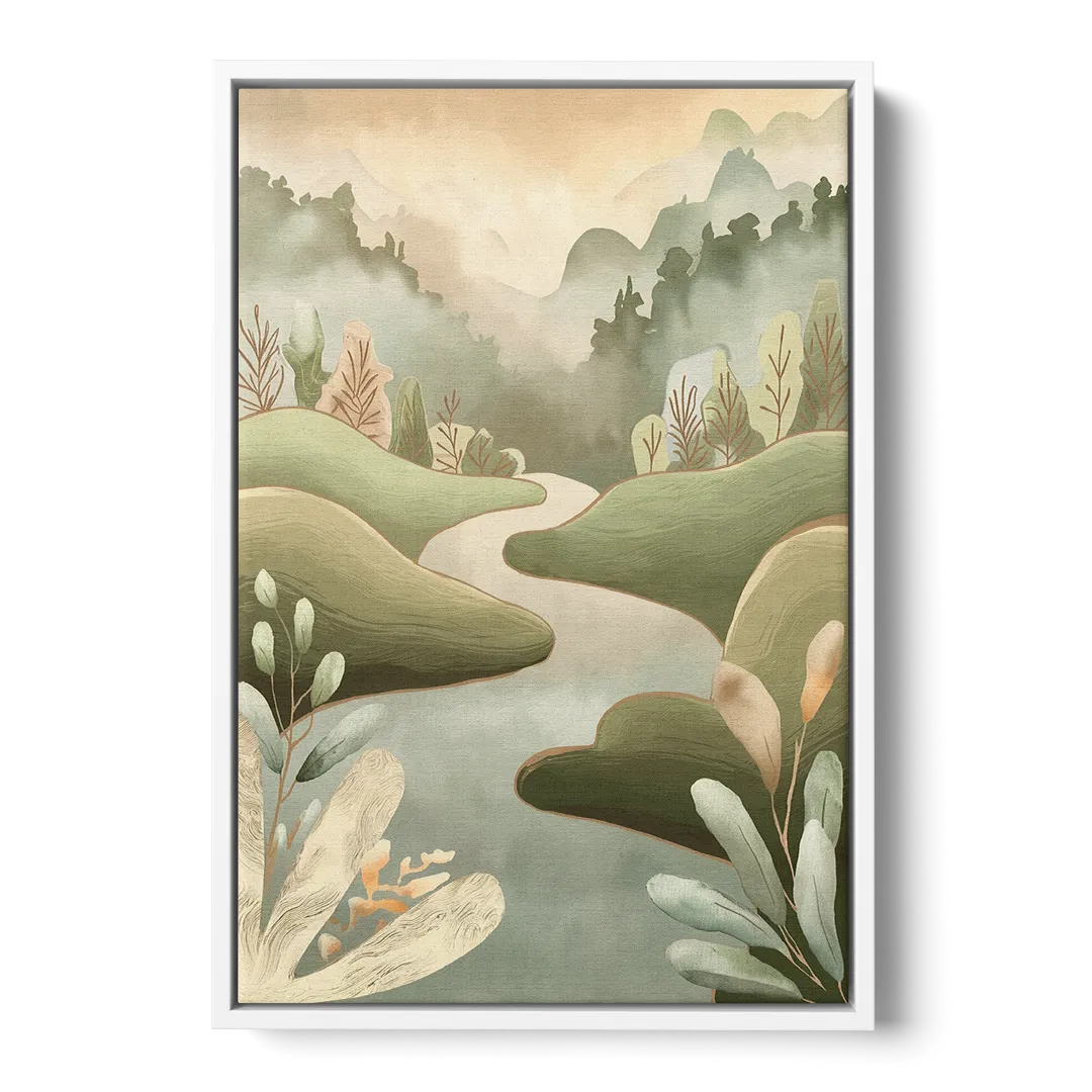 Boise Nature Escape Wilderness - White Frame Canvas