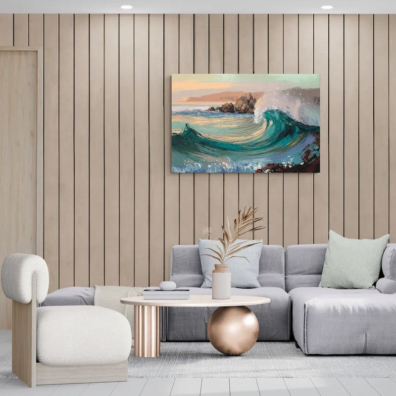 Big Sur Pacific Waves - Canvas Wall Art Living Room