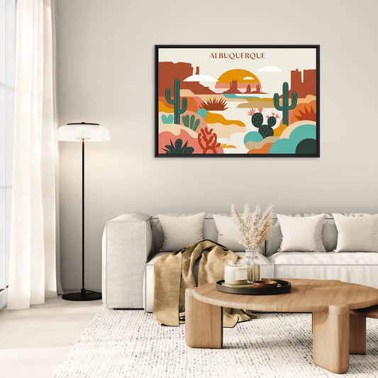 Albuquerque Southwest Colors - Living Room Black Frame Canvas