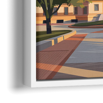 Austin Capitol Building Charm - Close-Up White Frame Canvas