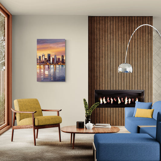 San Diego Downtown Skyline - Canvas Wall Art Living Room