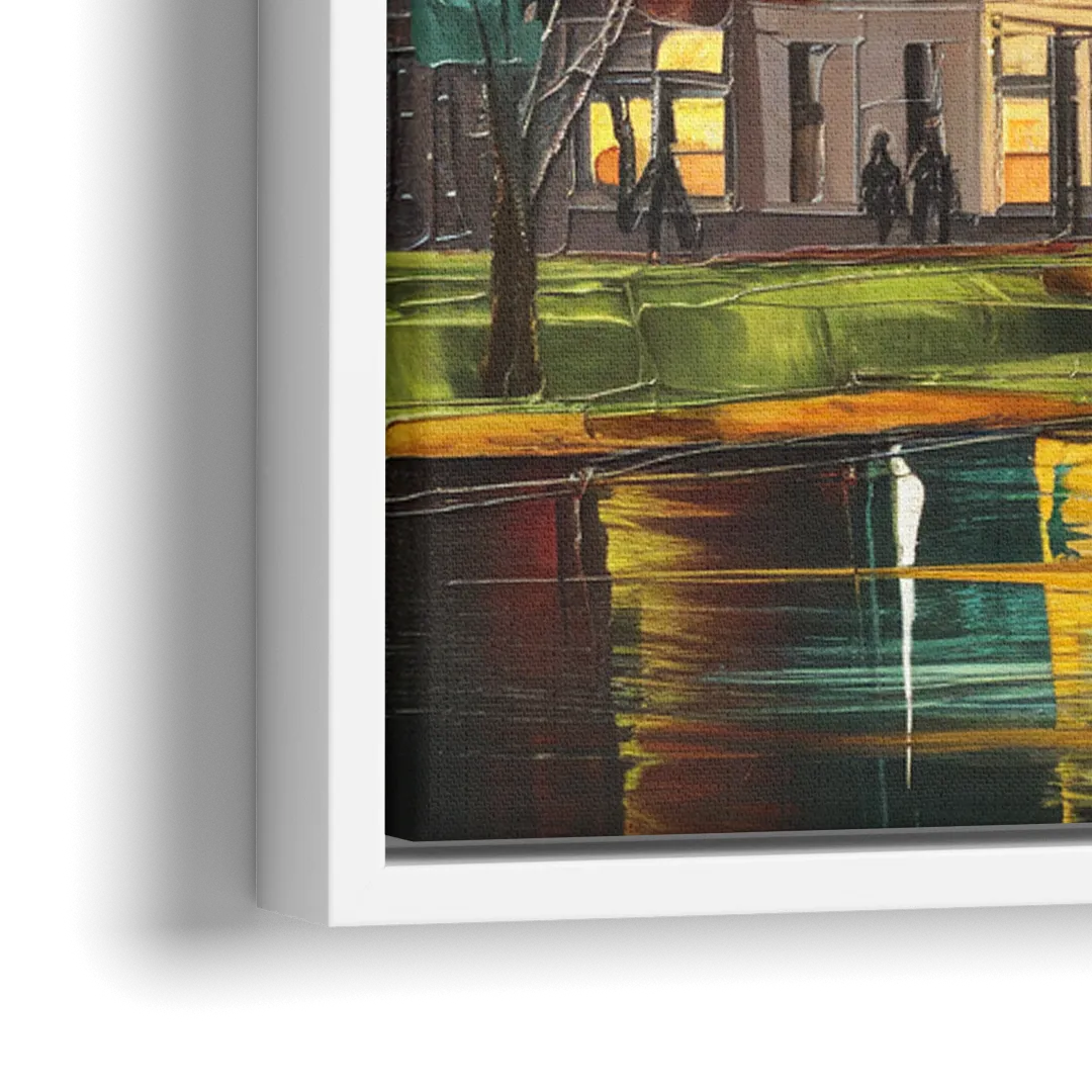 Huntsville Historic Downtown - Close-Up White Frame Canvas