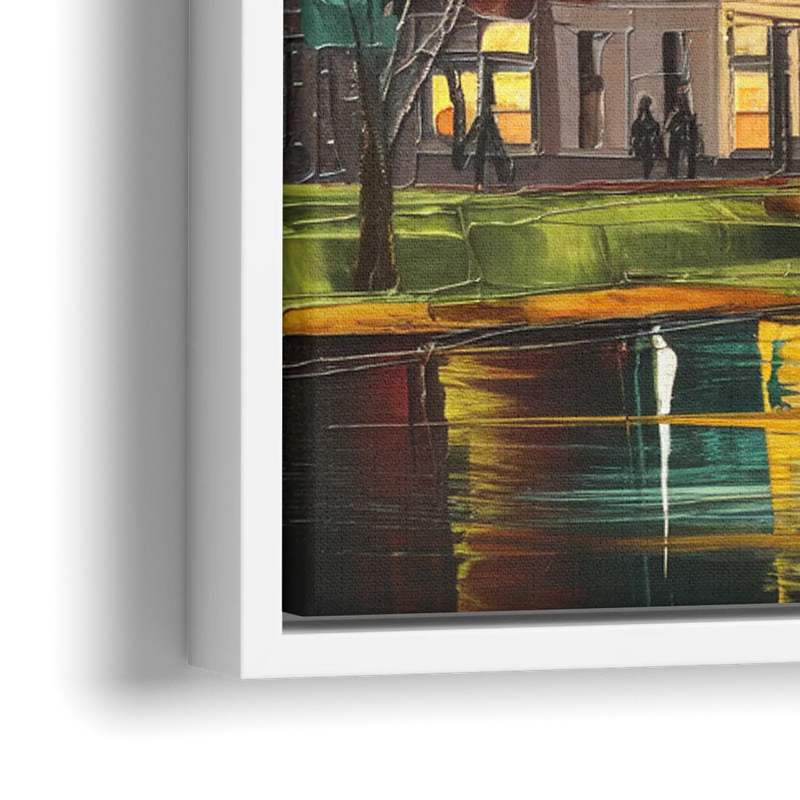 Huntsville Historic Downtown - Close-Up White Frame Canvas