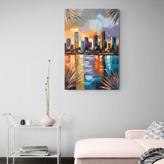 Tampa Downtown Harbor - Canvas Wall Art Living Room