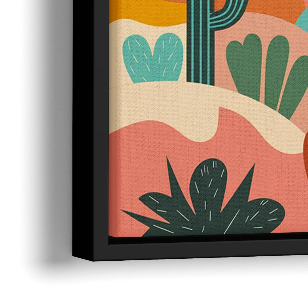 Albuquerque Southwest Colors - Close-Up Black Frame Canvas