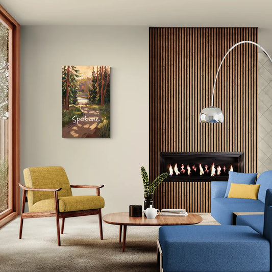 Spokane Nature Trails - Canvas Wall Art Living Room