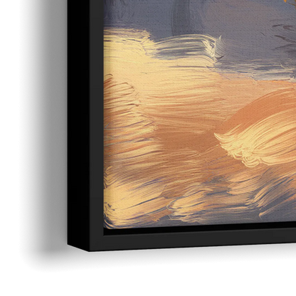 Lake Placid Scenic Reflections - Close-Up Black Frame Canvas