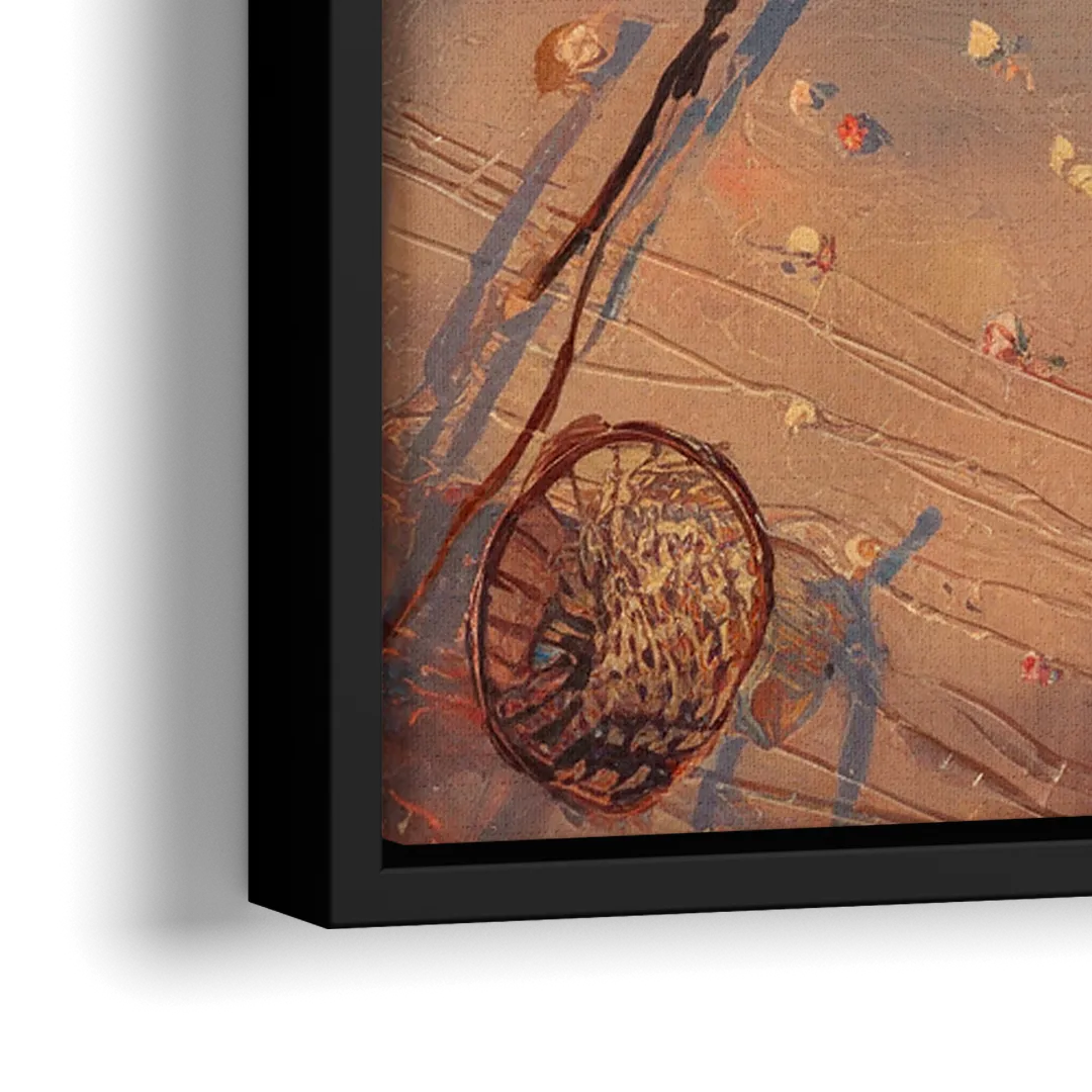 Corpus Christi Fishing Pier - Close-Up Black Frame Canvas