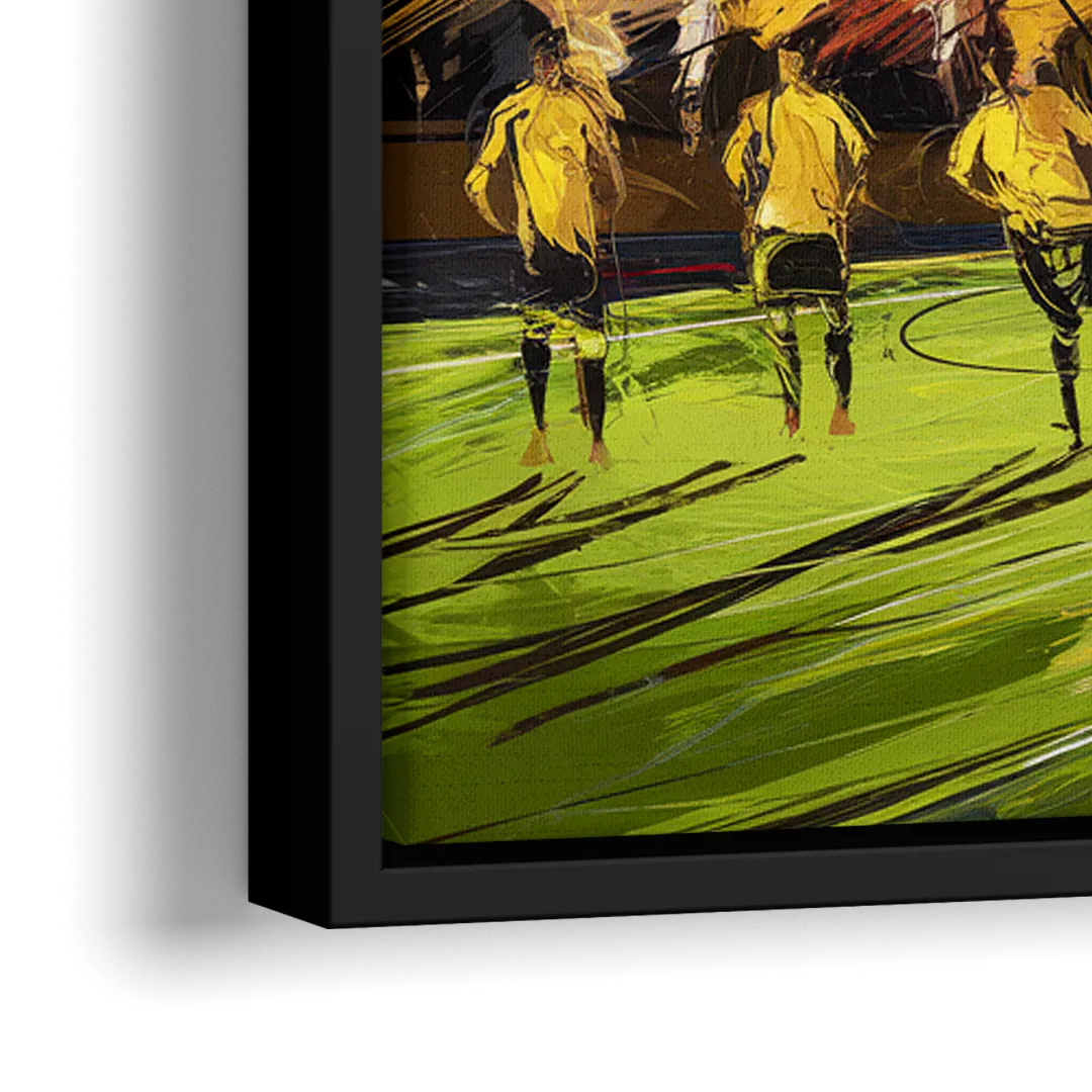 Columbus Crew Soccer Spirit - Close-Up Black Frame Canvas