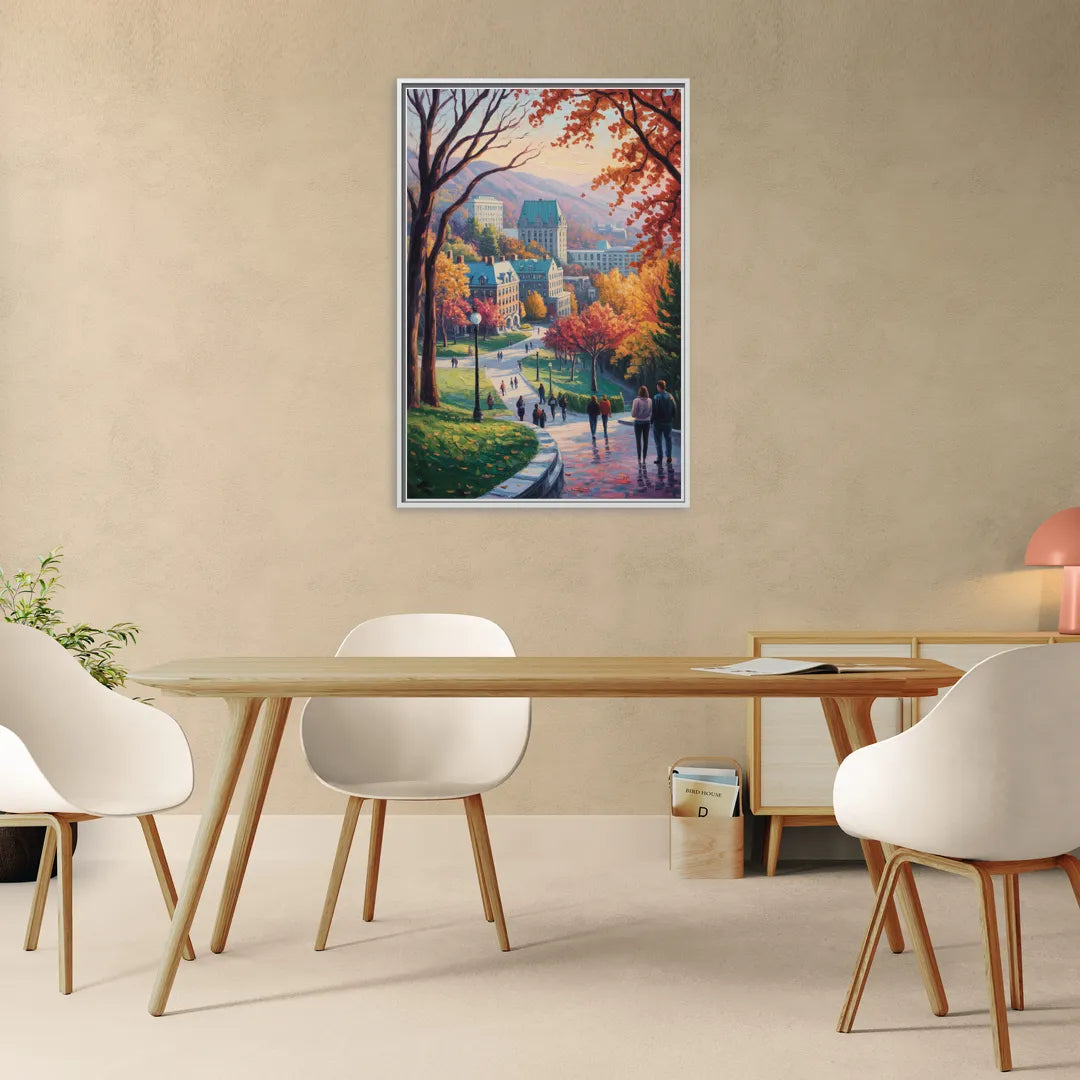 McGill University Montreal - Living Room White Frame Canvas