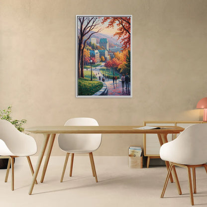 McGill University Montreal - Living Room White Frame Canvas