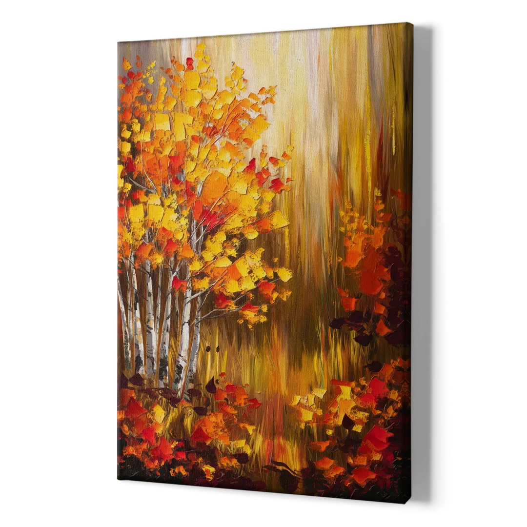 Aspen Forest in Autumn - Canvas Print Art Sides