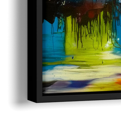 Austin Graffiti Street Style - Close-Up Black Frame Canvas