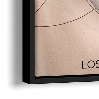 Los Angeles Map Design - Close-Up Black Frame Canvas
