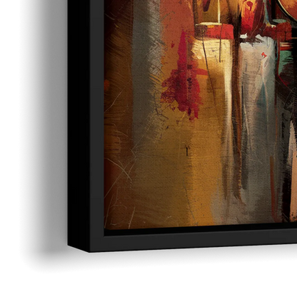 Nashville Country Music Vibes - Close-Up Black Frame Canvas