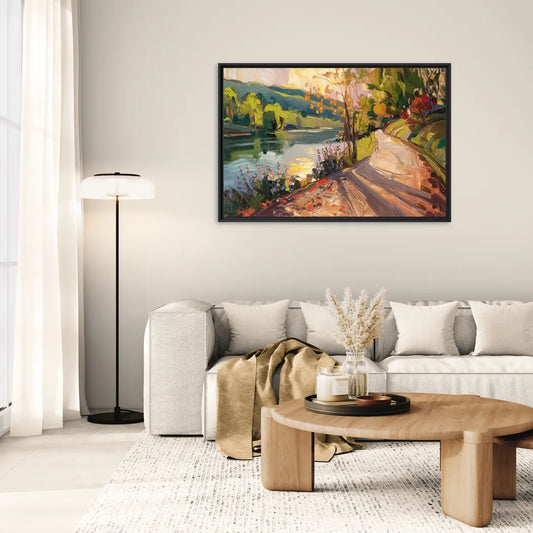 Riverside Nature Trails - Living Room Black Frame Canvas