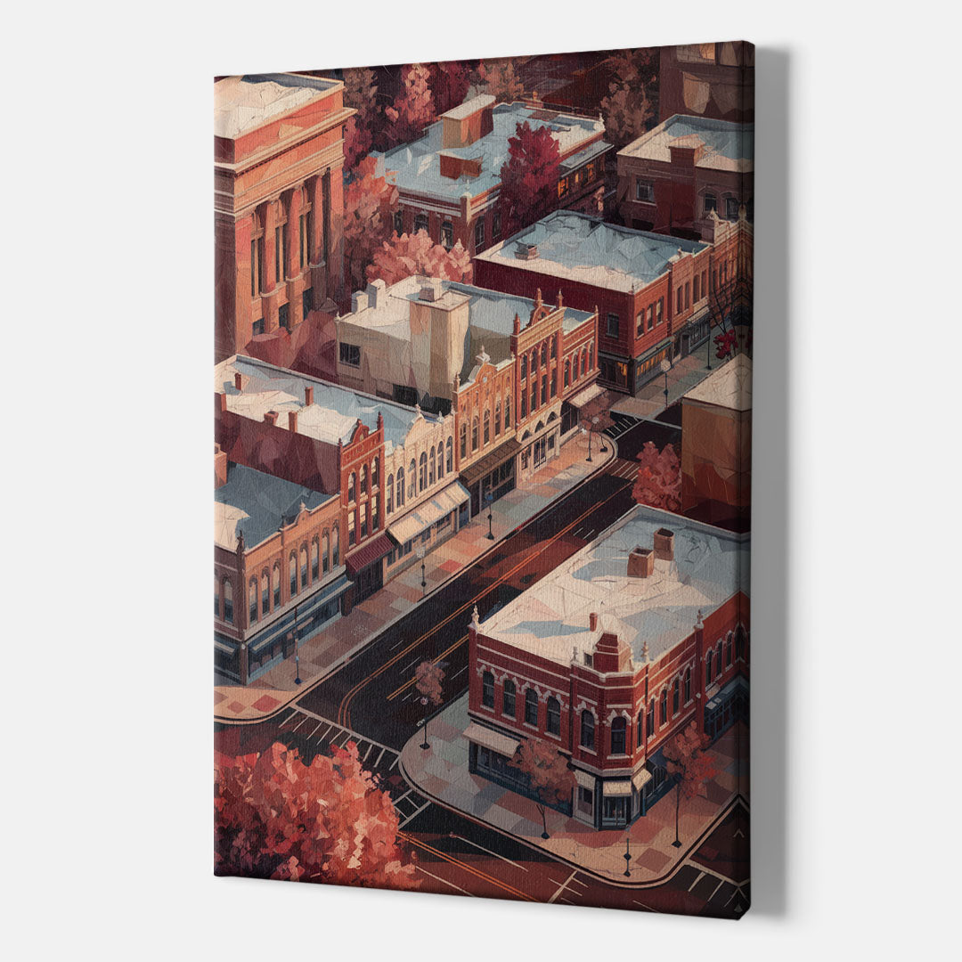 Springfield Historic Downtown - Canvas Wall Art Indoor