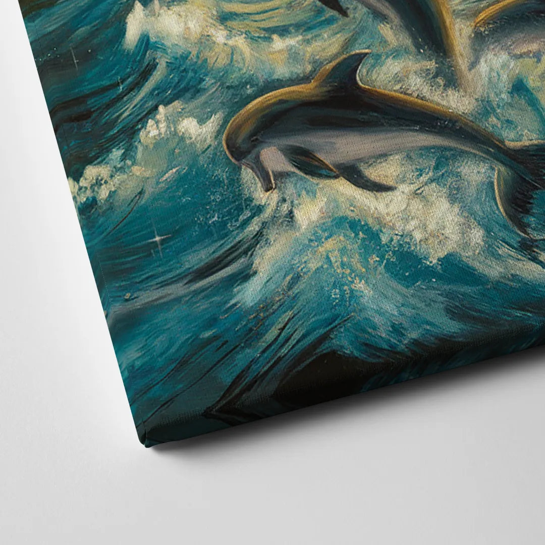 Myrtle Beach Dolphin Horizon Canvas Close Up