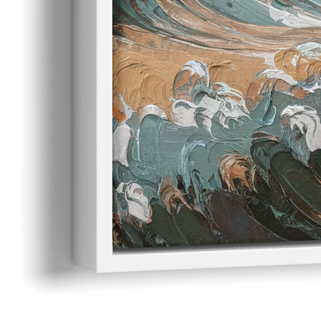 Sitka Coastal Horizon - Close-Up White Frame Canvas