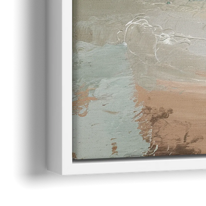 Seaside Blue Horizon - Close-Up White Frame Canvas