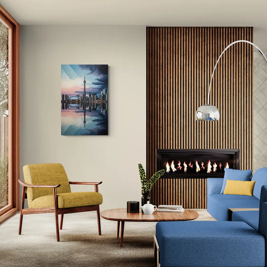 Toronto Cityscape Panorama - Canvas Wall Art Living Room