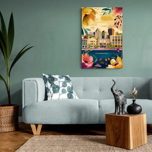 Tulsa Arts District - Canvas Wall Art Living Room