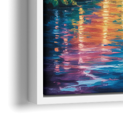 Niagara Falls Nature Trail - Close-Up White Frame Canvas