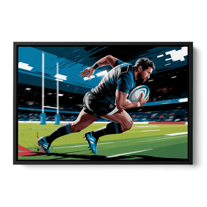 Dunedin Rugby Spirit - Black Frame Canvas