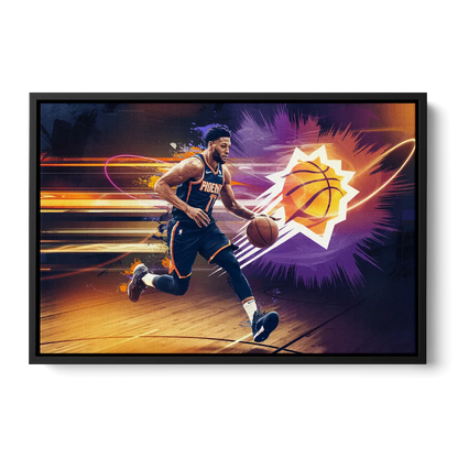 Phoenix Suns Basketball Spirit - Black Frame Canvas