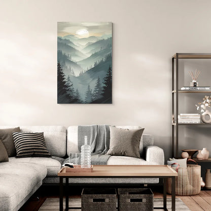 Sitka Misty Mountains - Canvas Wall Art Living Room