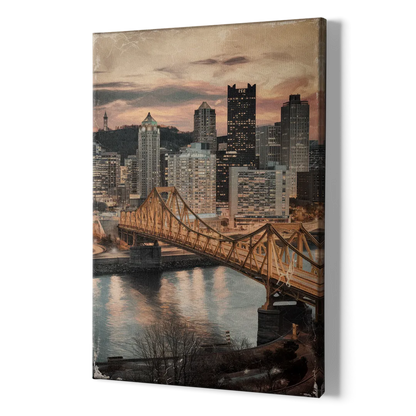 Pittsburgh Historic Landmarks - Canvas Print Art Sides