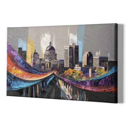 Des Moines Historic Landmarks - Canvas Print Art Sides