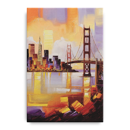 San Francisco Golden Hour Skyline - Canvas Wall Art