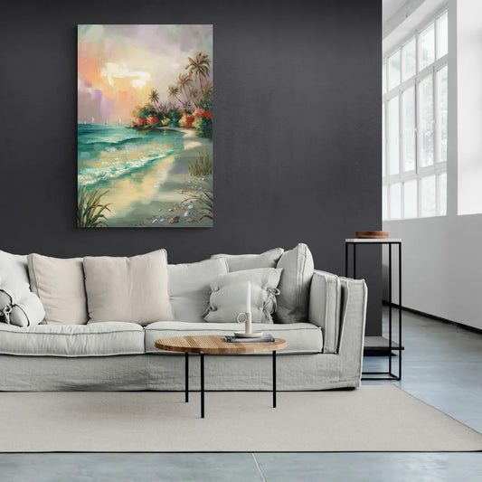 Hilton Head Island Tropical Paradise - Canvas Wall Art Living Room