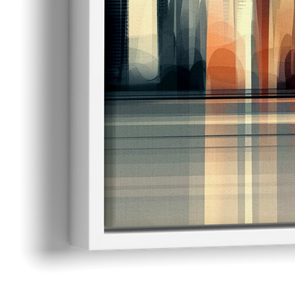 Seattle Urban Landscape - Close-Up White Frame Canvas