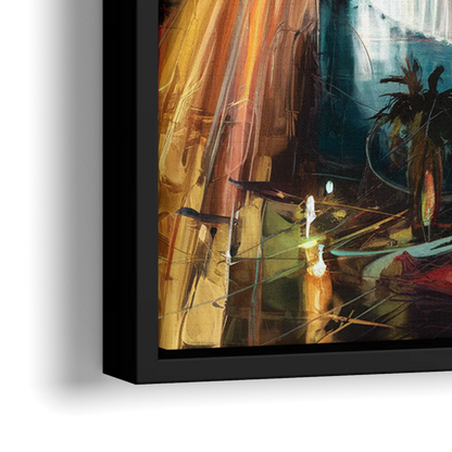 Las Vegas Iconic Strip - Close-Up Black Frame Canvas