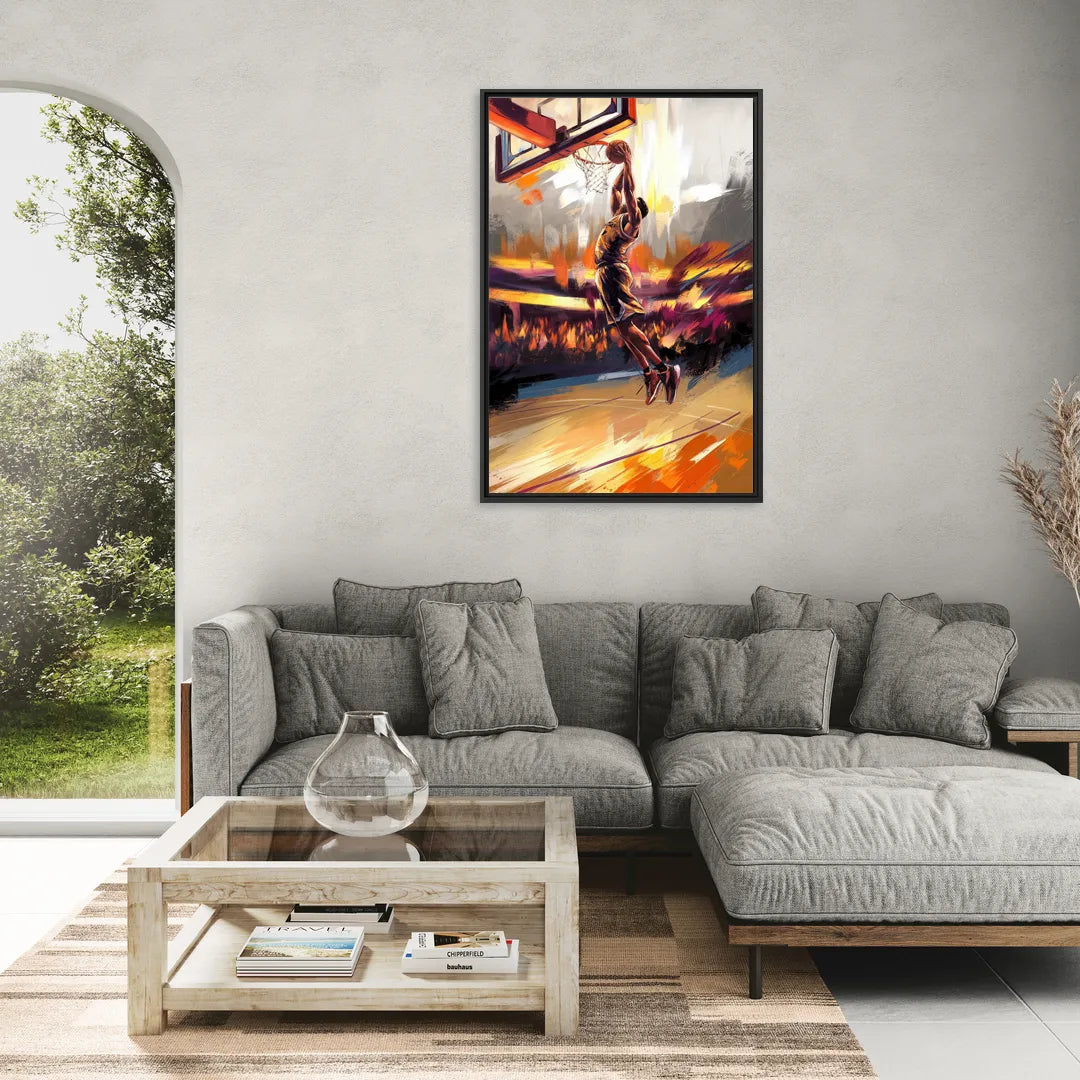Irvine Basketball Spirit - Living Room Black Frame Canvas