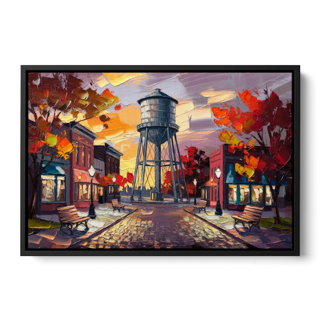 Plano Local Landmarks - Black Frame Canvas