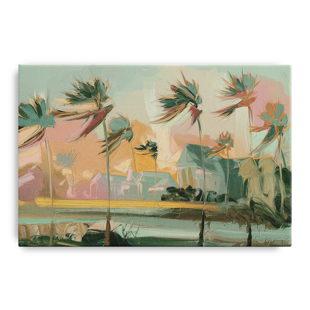 Charleston Palmetto Trees - Canvas Wall Art