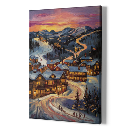 Park City Sunset Glow - Canvas Print Art Sides
