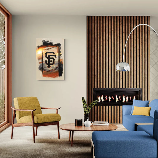 San Francisco Giants Logo Design - Canvas Wall Art Living Room