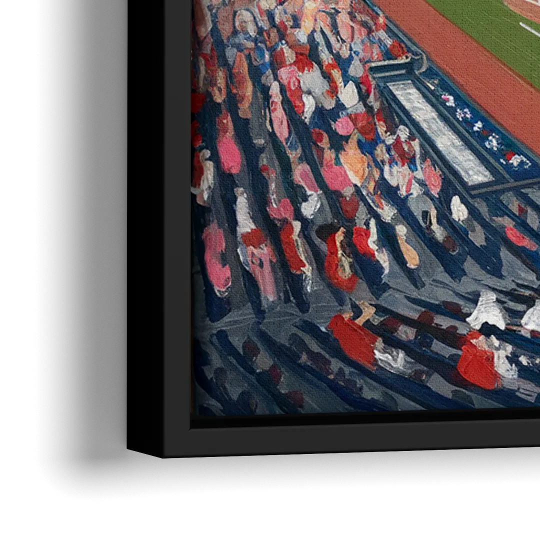 Washington Nationals Baseball - Close-Up Black Frame Canvas