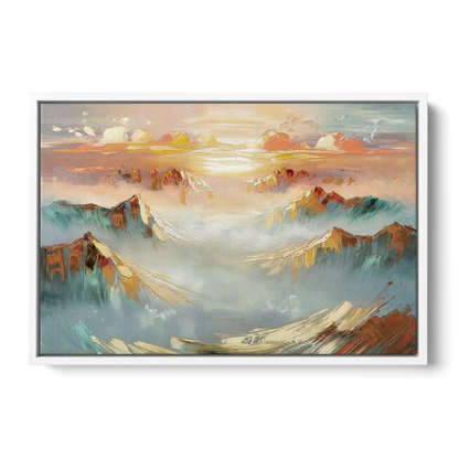 Henderson Mountain Horizon - White Frame Canvas