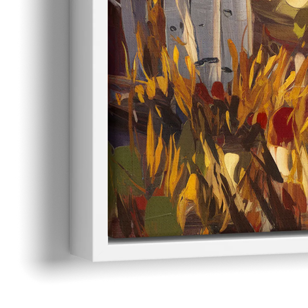 Telluride Autumn Aspen Forest - Close-Up White Frame Canvas