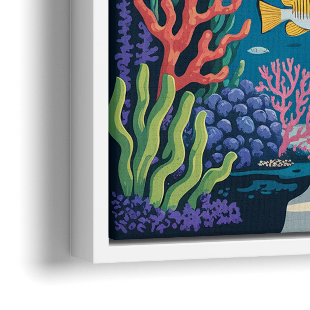 Vancouver Aquarium Life - Close-Up White Frame Canvas