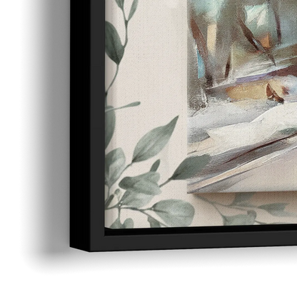 Sitka Tree Lined Trails - Close-Up Black Frame Canvas