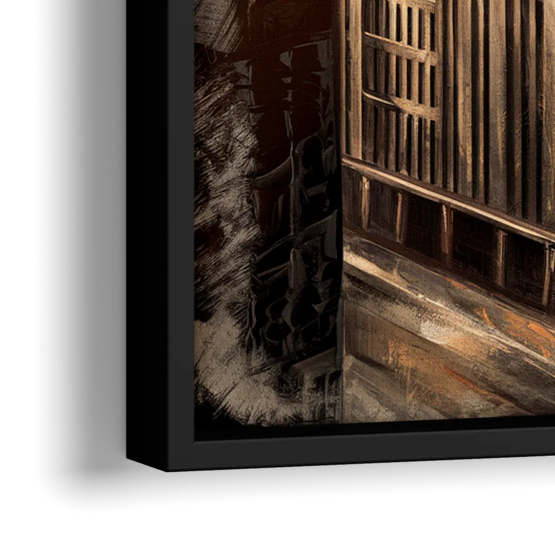New York City Historic Architecture - Close-Up Black Frame Canvas