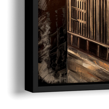 New York City Historic Architecture - Close-Up Black Frame Canvas