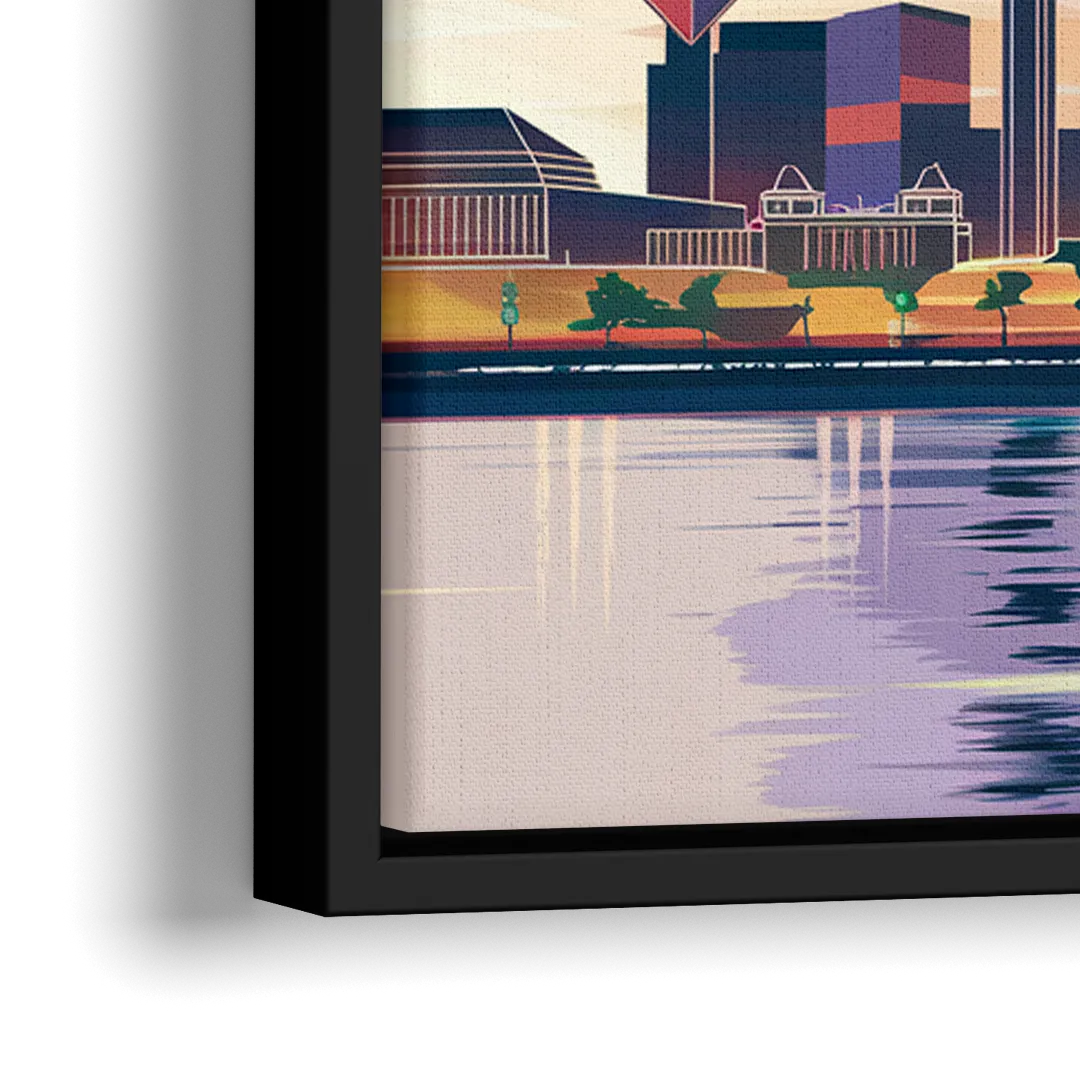 Dallas Scenic Skies - Close-Up Black Frame Canvas