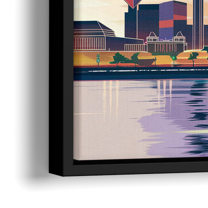 Dallas Scenic Skies - Close-Up Black Frame Canvas